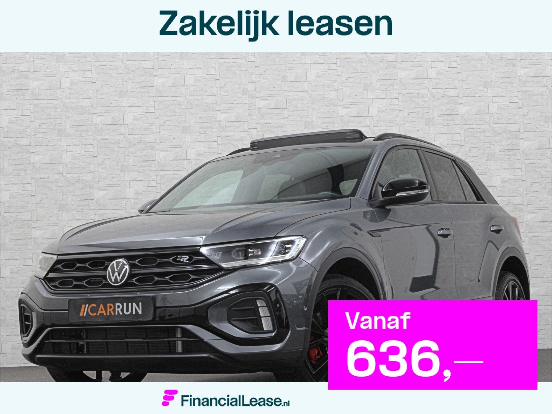 Volkswagen T-Roc 1.5 TSI R-Line | Panorama | IQ-Light | ACC, 4 cilinders, Leder en Stof, Bedrijf, Benzine