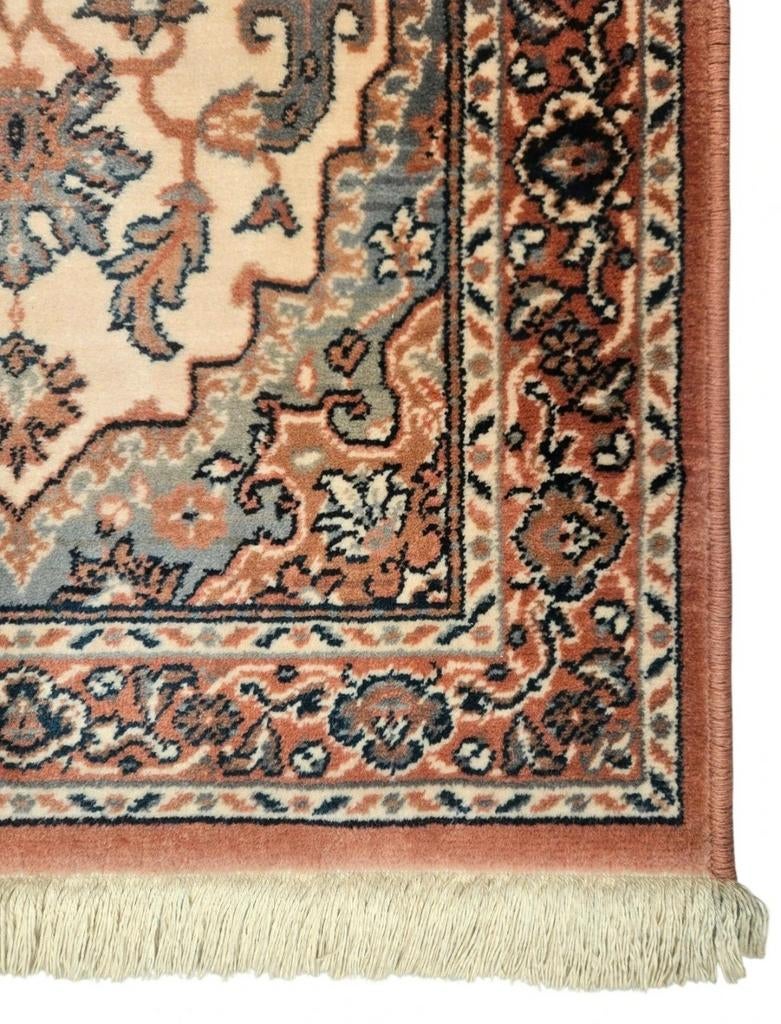 Vintage Perzisch wol vloerkleed Royal Khabir pink 64x134cm, 100 tot 150 cm, Crème, Onbekend, Rechthoekig