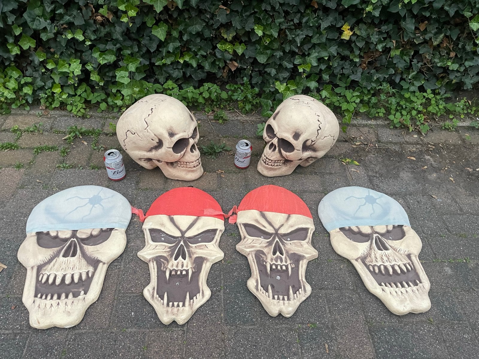 Grote Doodshoofden - Helloween, Ophalen, Meerkleurig, Overige stijlen, Kunststof