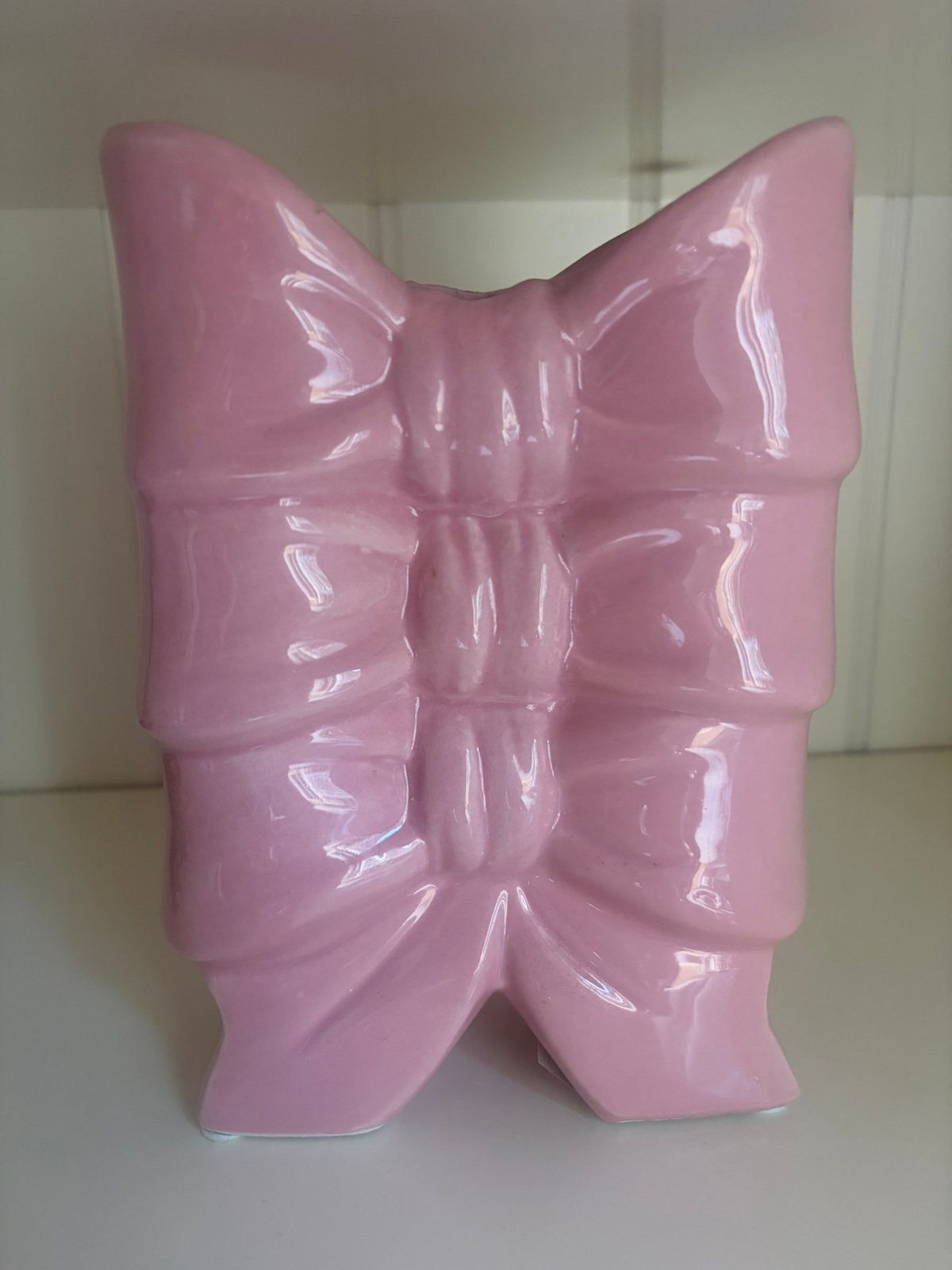 Roze strik kandelaar, Ophalen of Verzenden, Zo goed als nieuw, Roze, Kandelaar