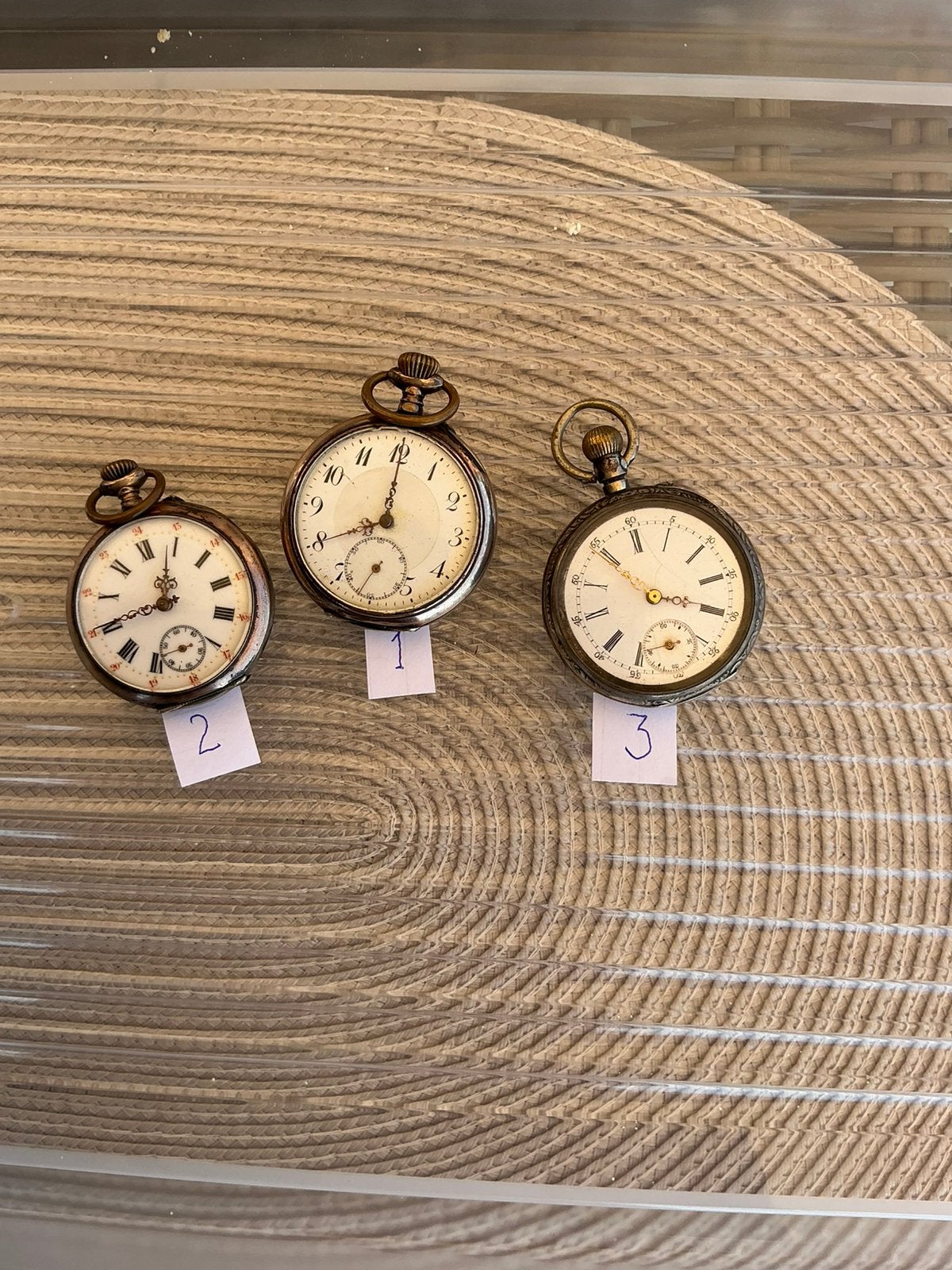 Partij 3x antiek Zwitsers zakhorloge zilver (0.800) werkend, Sieraden, Tassen en Uiterlijk, Horloges | Antiek, Ophalen of Verzenden