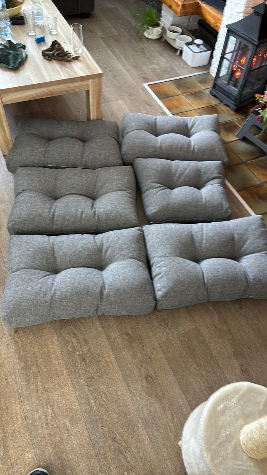6 kussens voor lounge set samen €15,00, Ophalen of Verzenden, Nieuw