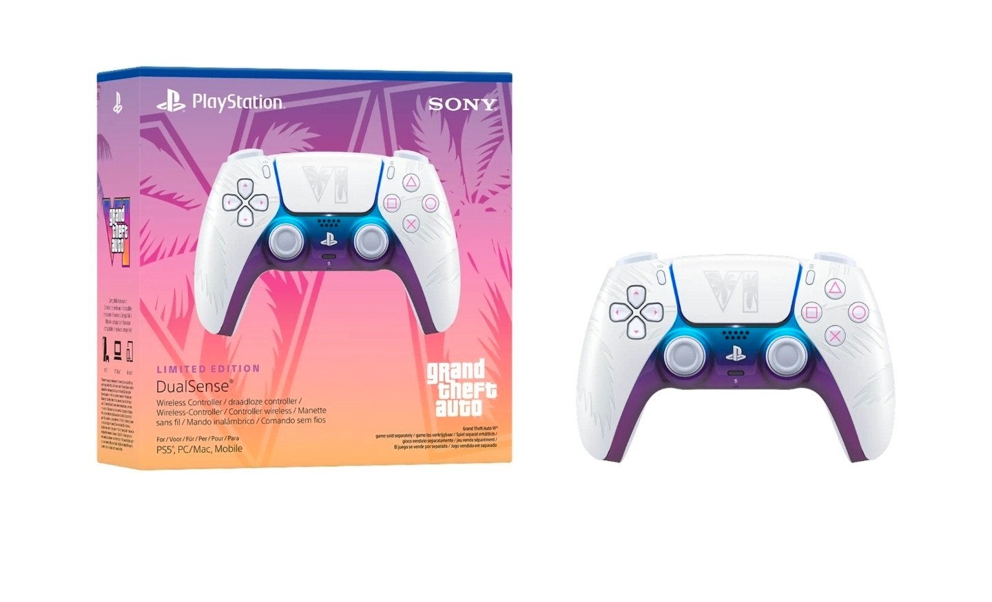 SONY DualSense GTA6 Limited Edition Controller PS5 Wit, Ophalen of Verzenden, Nieuw