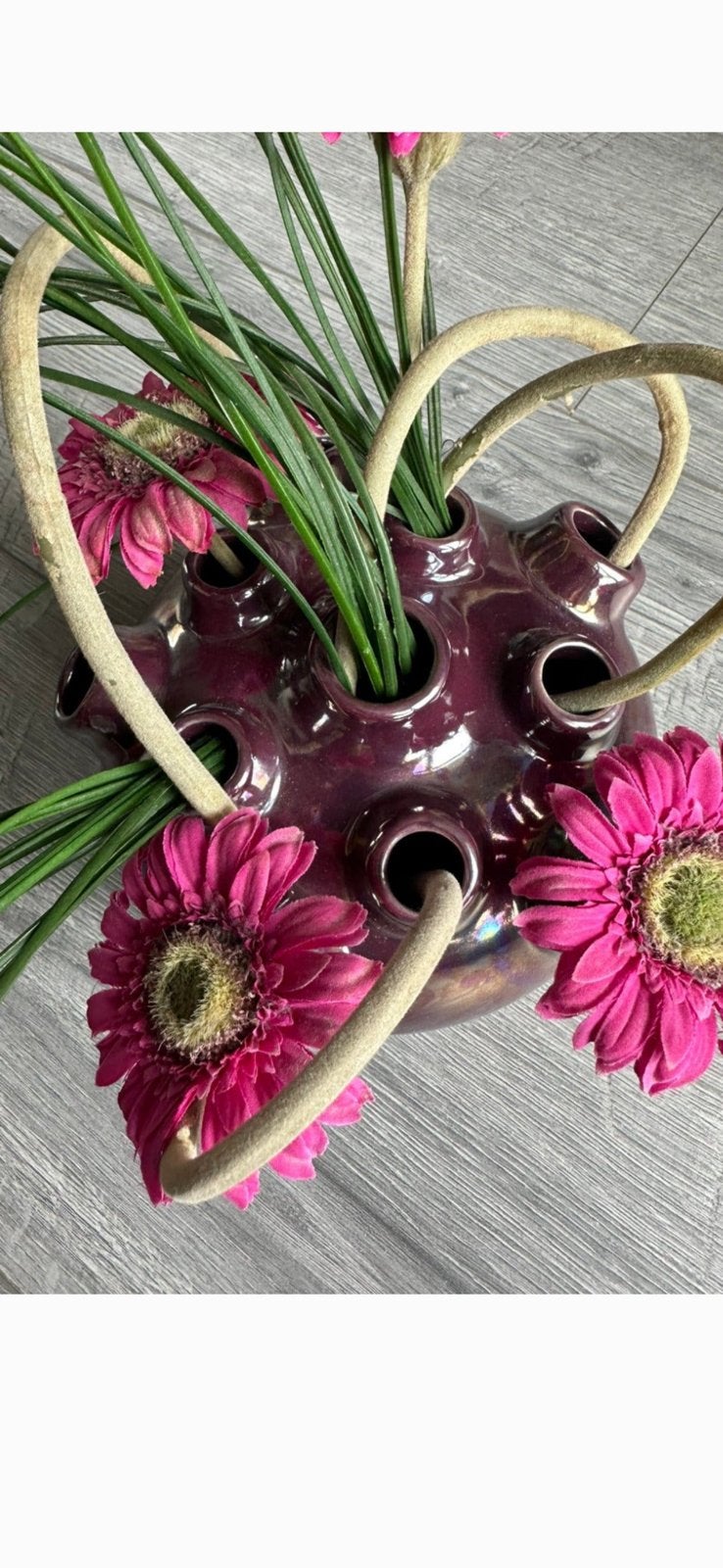Kunstbloemen in mooie vaas, Ophalen of Verzenden, Zo goed als nieuw