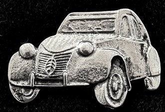 Citroën 2CV pin- zilvergrijs- grote maat, Verzenden, Nieuw, Transport, Speldje of Pin