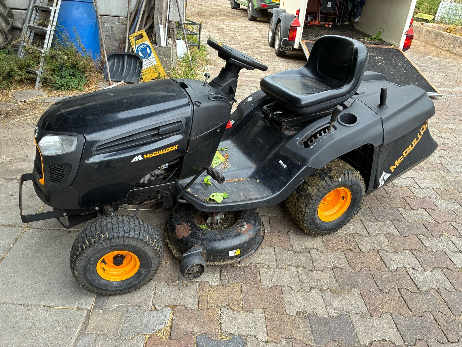 McCulloch Zitmaaier - Krachtige Briggs & Stratton Motor, Tuin en Terras, Ophalen of Verzenden, Gebruikt, Opvangzak, 90 tot 120 cm