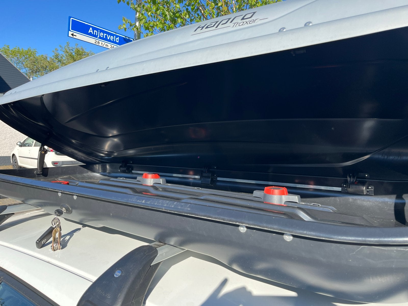 Hapro Traxer 8.6 Dakkoffer - zo goed als nieuw, Auto diversen, Dakkoffers, Ophalen, Gebruikt