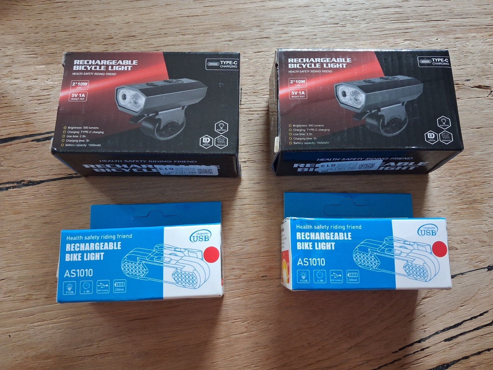 Nieuwe LED fietsverlichting set voor en achter, Fietsen en Brommers, Nieuw, Ophalen of Verzenden, Oplaadbaar, Batterij