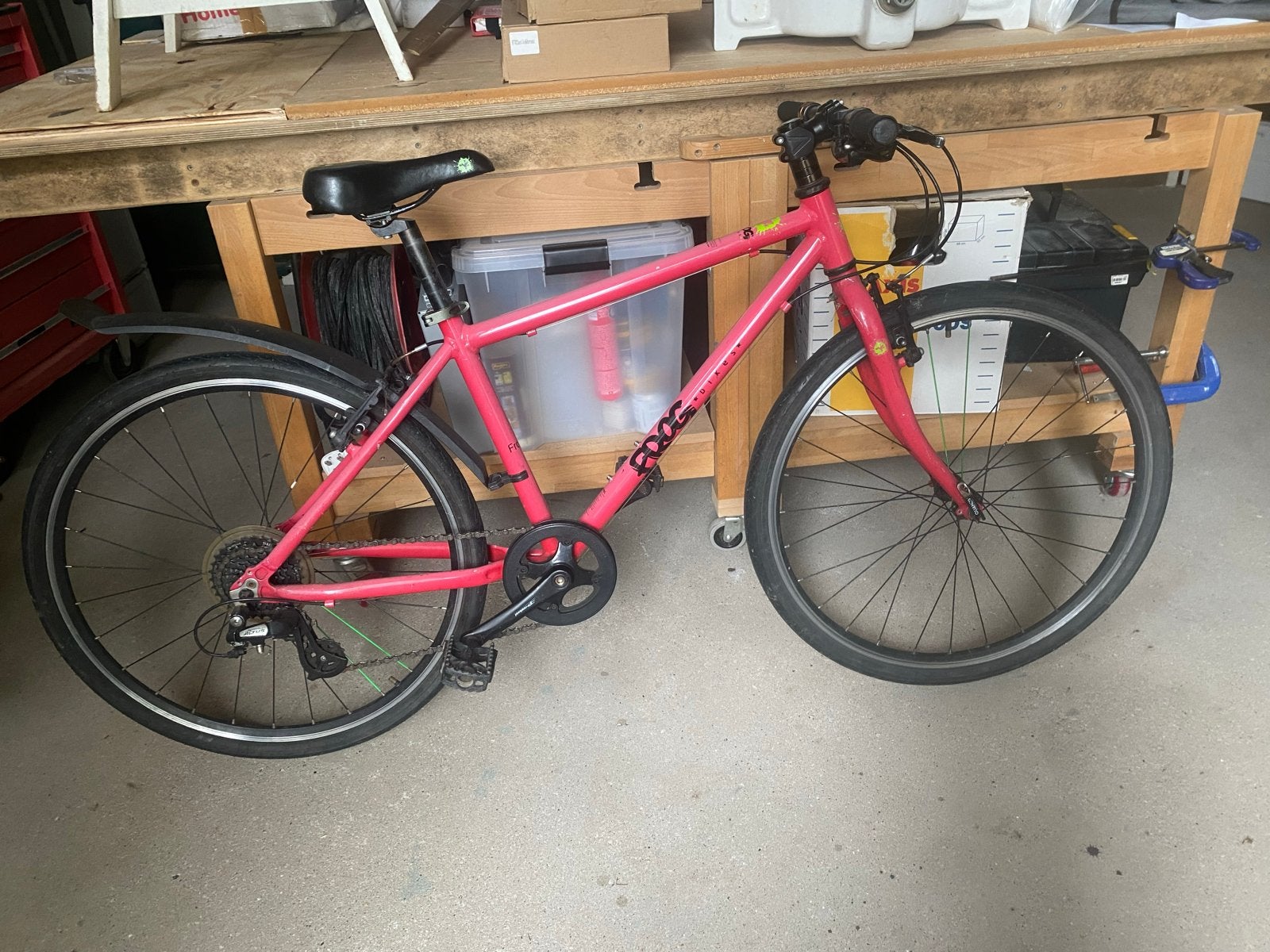 Unieke Roze Frog mountainbike voor kind rond 9 jaar, Minder dan 45 cm, Ophalen, Zo goed als nieuw, Overige merken