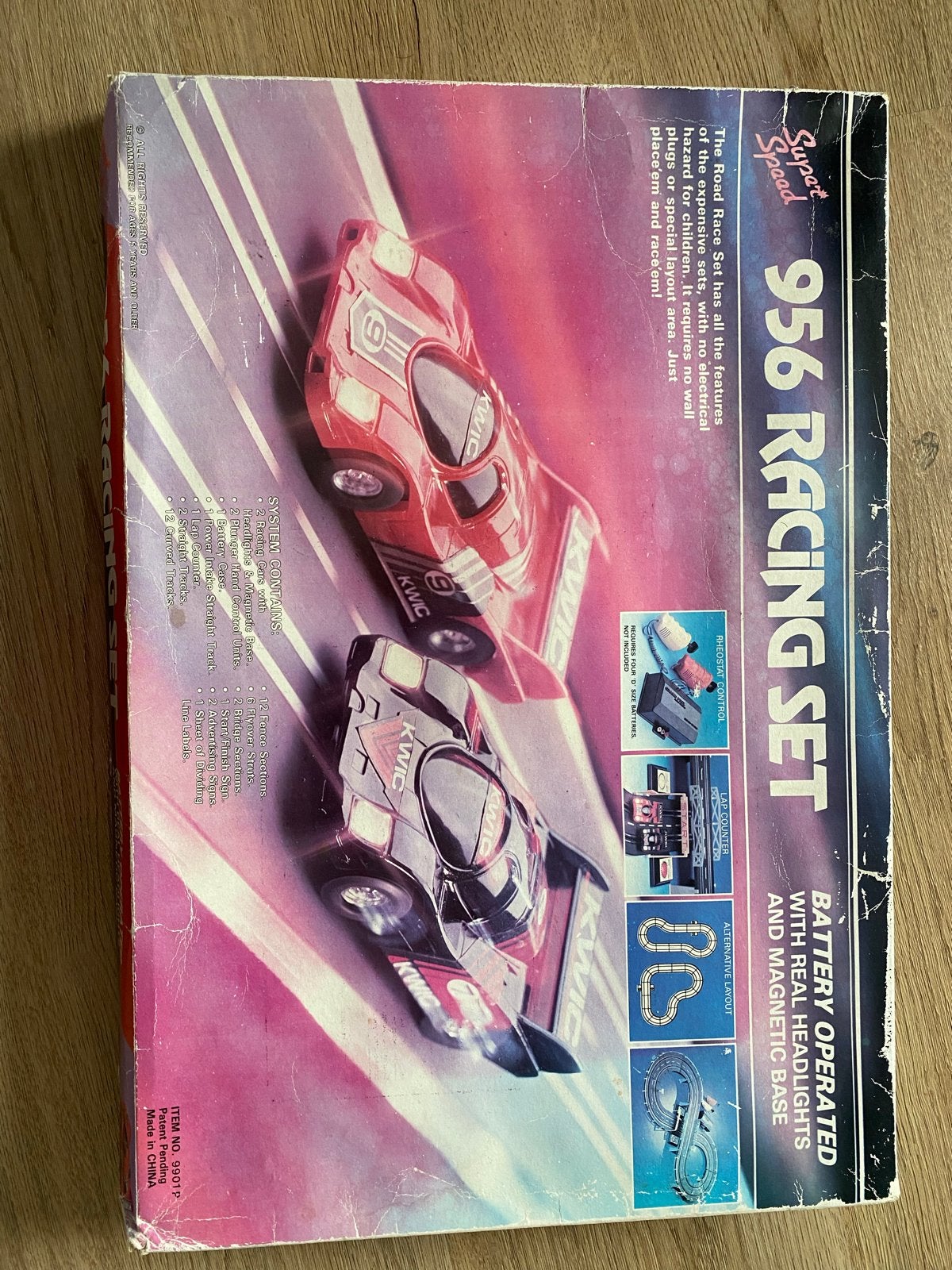 Vintage Super Speed 956 Racebaan Set - Batterij Aangedreven, Kinderen en Baby's, Speelgoed | Racebanen, Zelf te bouwen, Elektrisch
