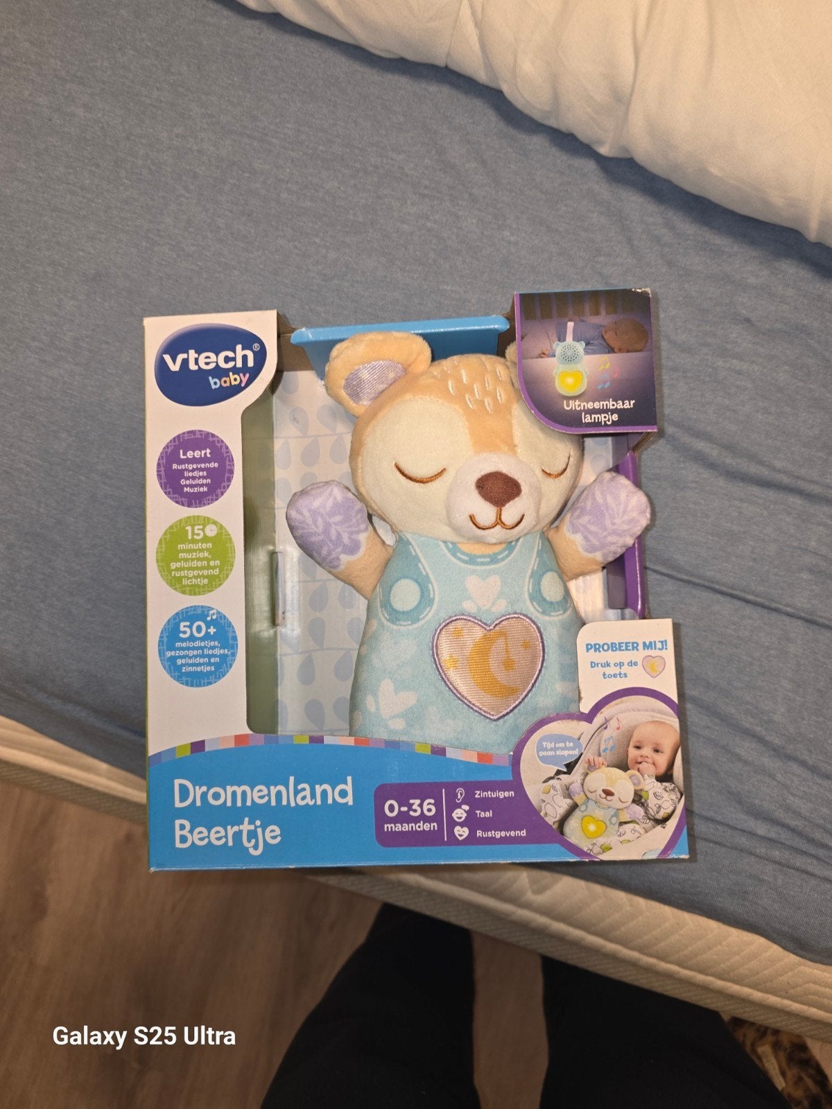 VTech Baby Dromenland Beertje met licht en geluid, Ophalen of Verzenden, Zo goed als nieuw, Overige typen, Met licht