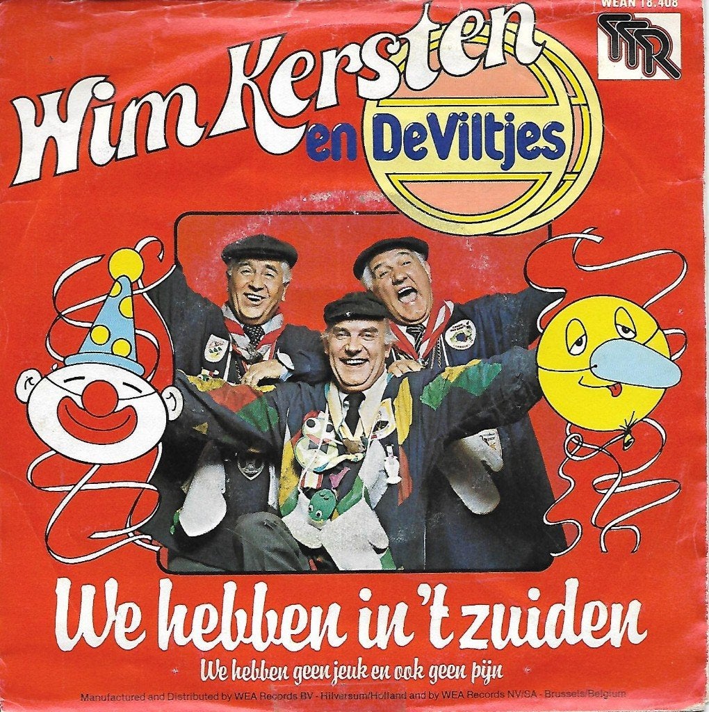 Wim kersten en de Viltjes - We hebben in `t zuiden, Cd's en Dvd's, Ophalen of Verzenden, Gebruikt, 7 inch, Nederlandstalig