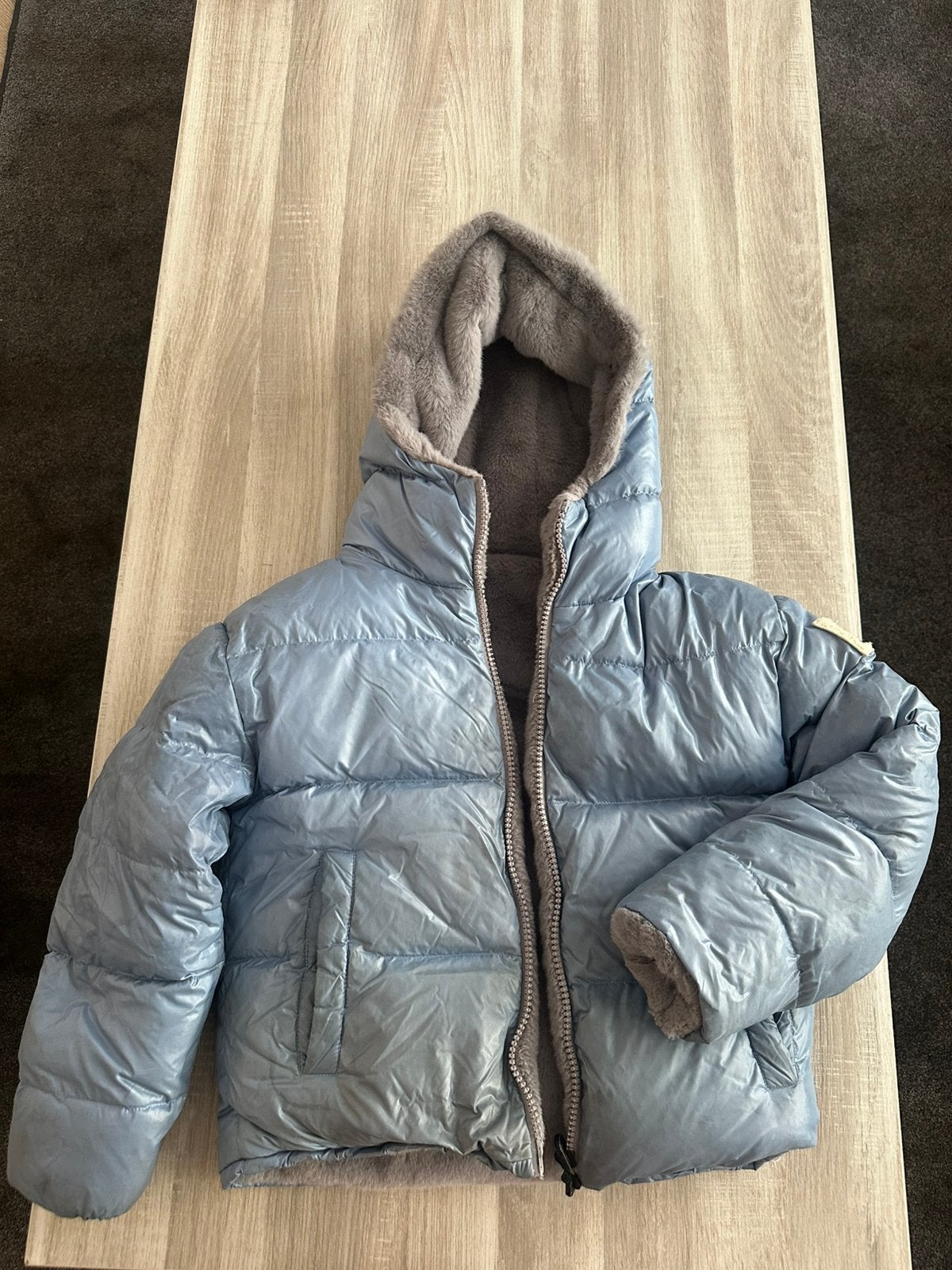 Winterjas after label maat 134, Kinderen en Baby's, Kinderkleding | Maat 134, Ophalen of Verzenden, Zo goed als nieuw, Meisje