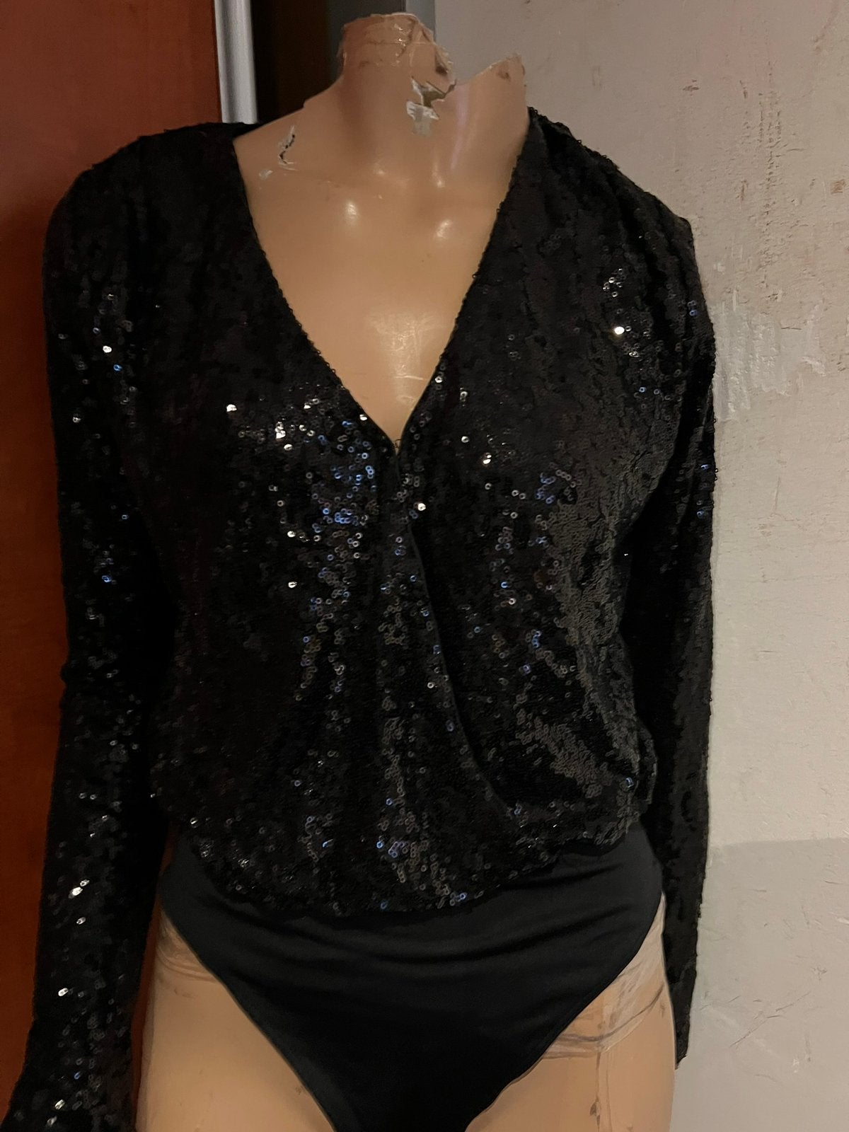 H&M body met lovertjes maat s zgan, Kleding | Dames, Blouses en Tunieken, H&M, G, Zwart, G
