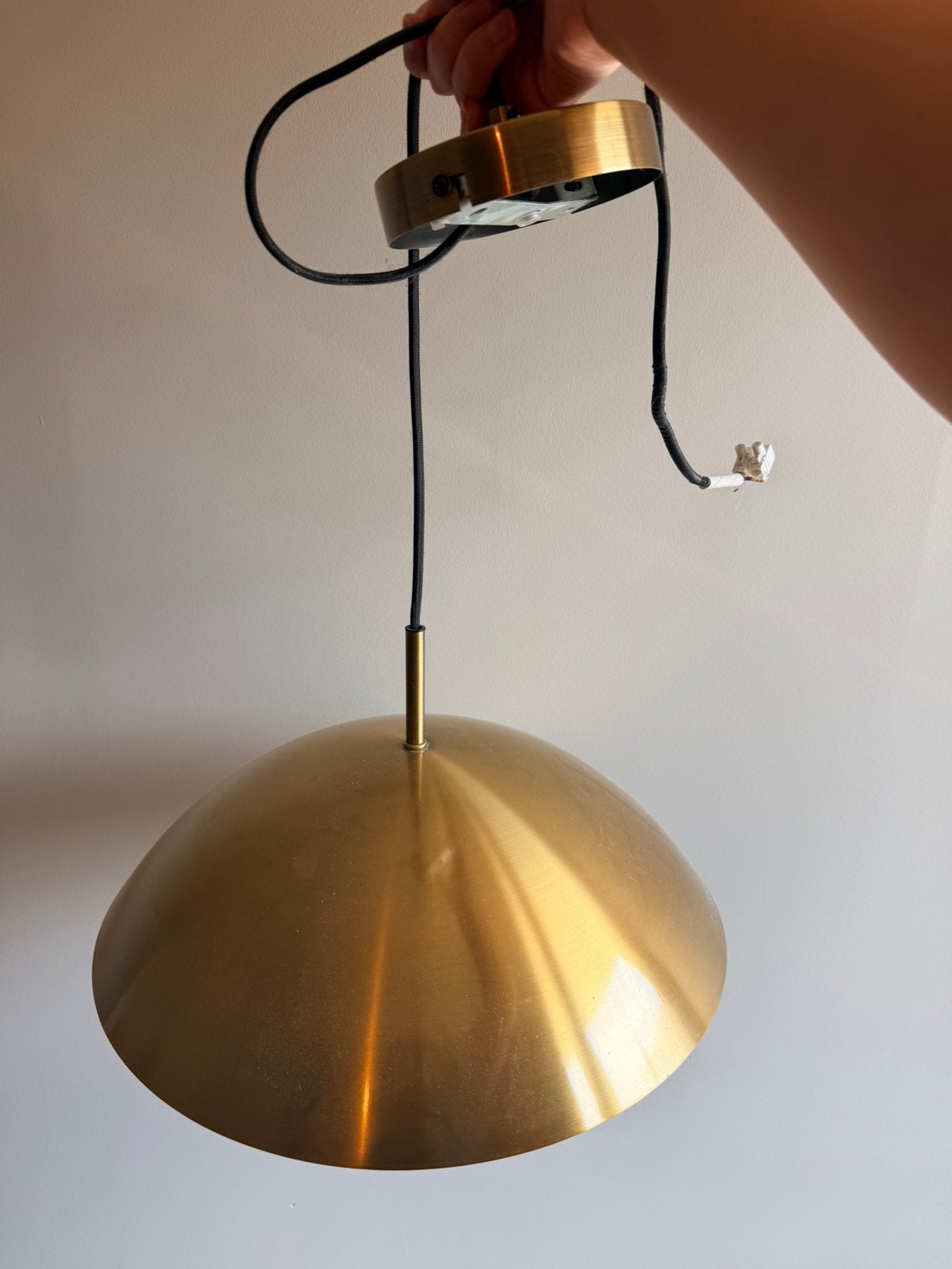 Gouden vtwonen lamp, Ophalen, Zo goed als nieuw