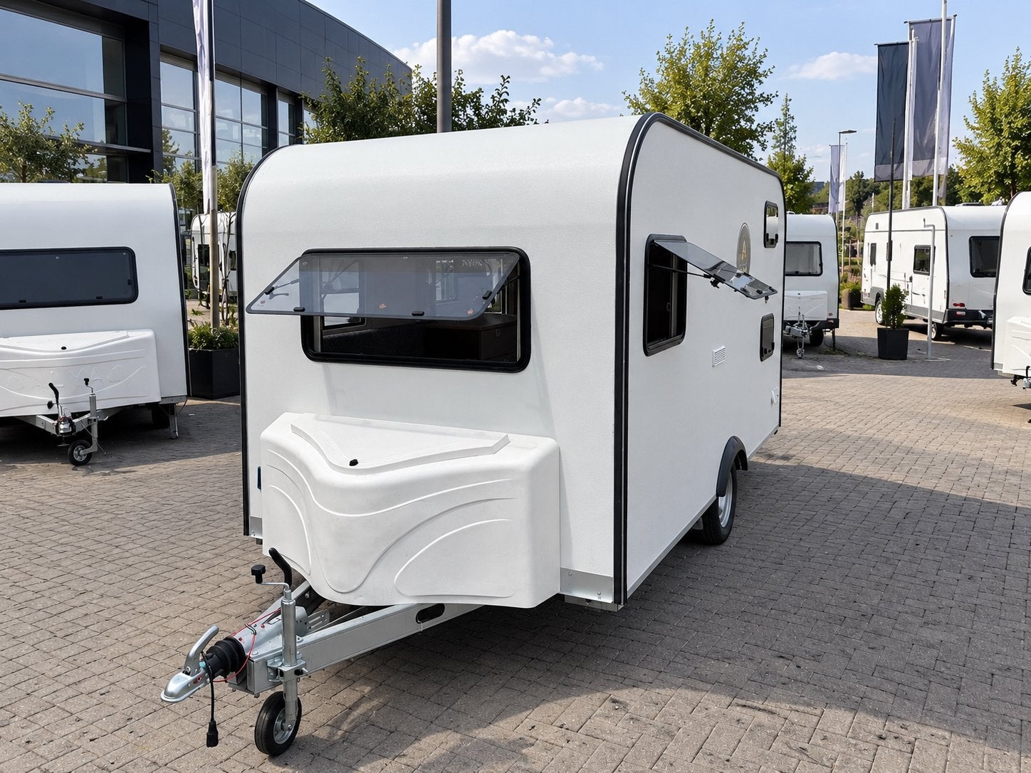 Nieuwe lichtgewicht caravan |Compleet | Zonnepaneel | 750 kg, Overige merken, Tot en met 2, Bedrijf, Kachel
