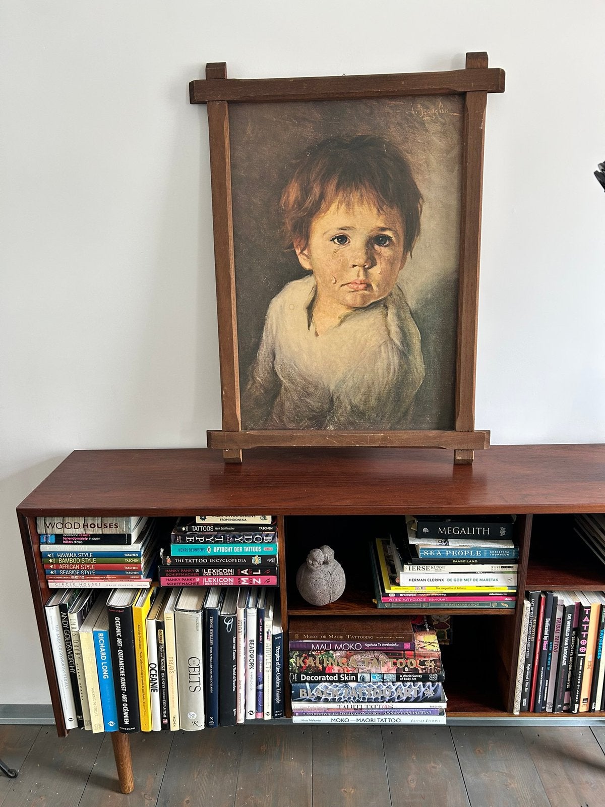Vintage Sixties Schilderij Bragolin Huilend Zigeuner kind, Ophalen of Verzenden, Huis en Inrichting