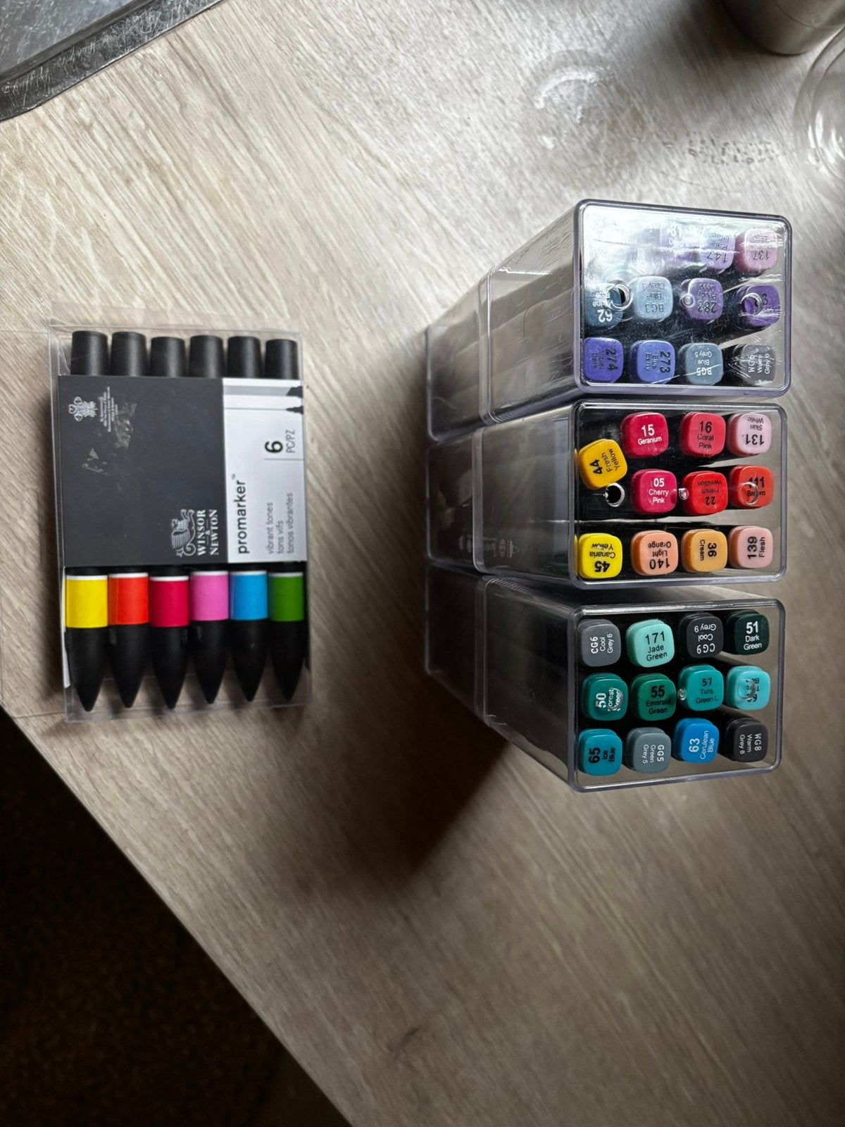Set promarkers en twinmarkers, Ophalen of Verzenden, Zo goed als nieuw, Potlood of Stift