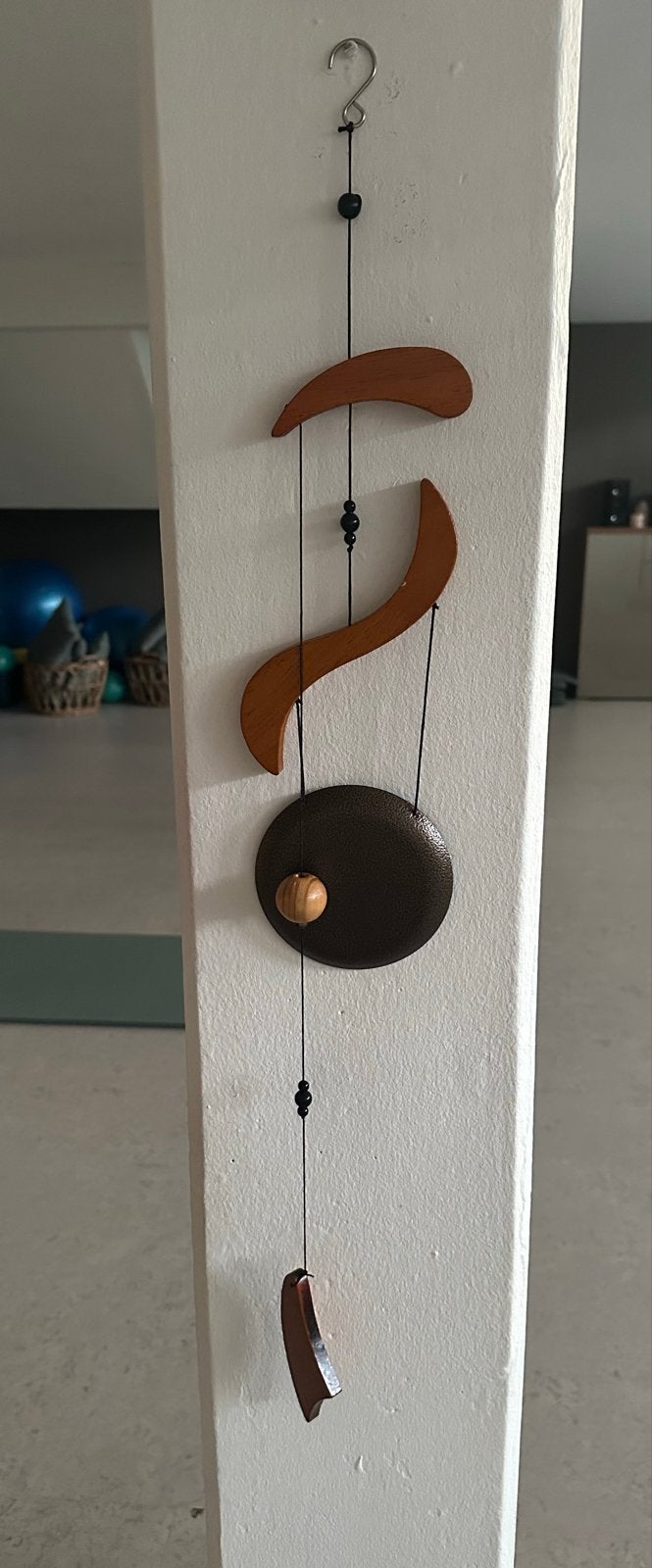 Mooie houten windgong/mobiel, Hout, Ophalen of Verzenden, Zo goed als nieuw, Modern