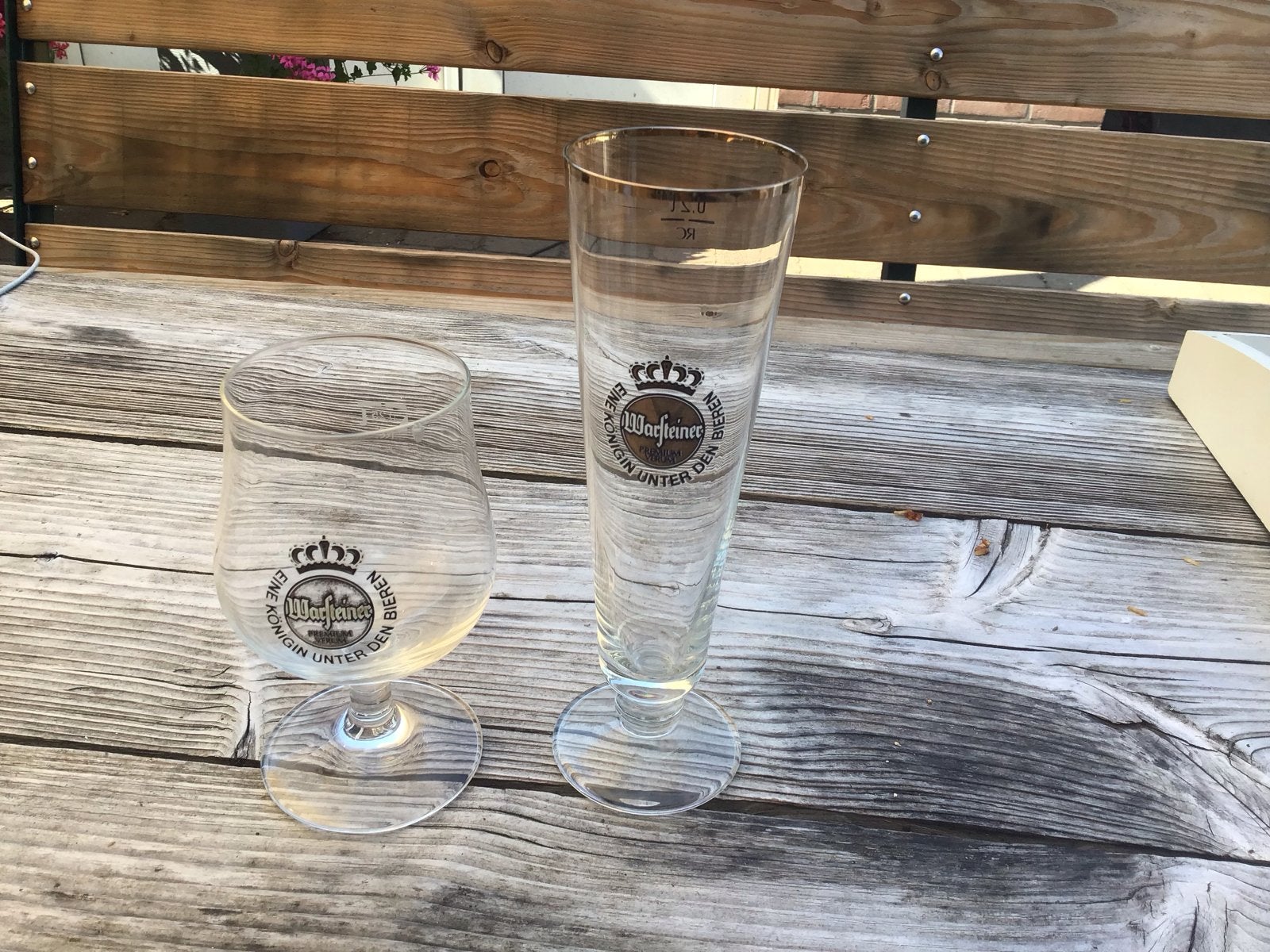 Warsteiner bierglazen set - 2 stuks, Ophalen of Verzenden