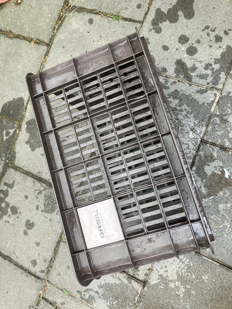 Basil fietskrat bruin, Ophalen, Zo goed als nieuw