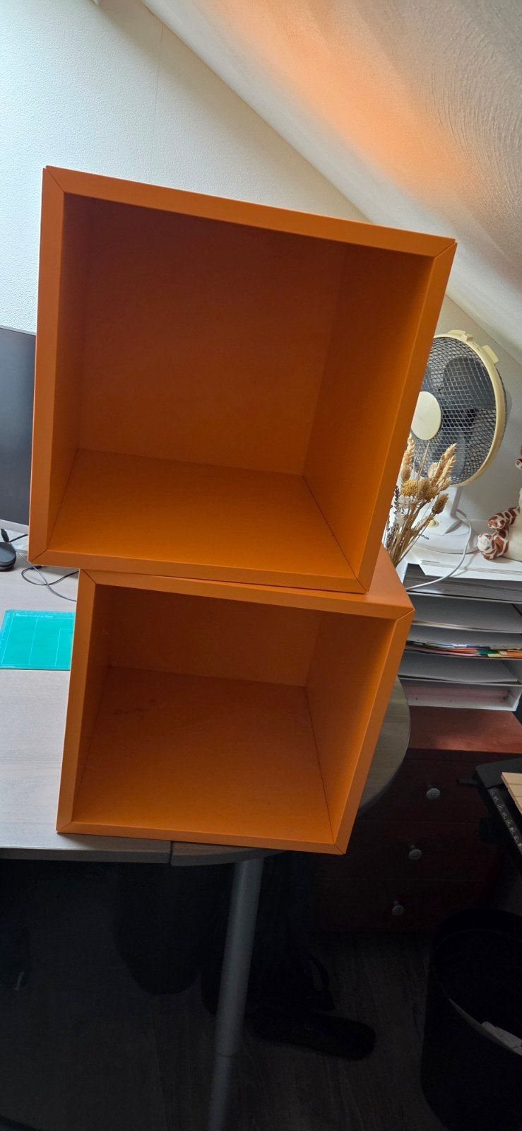 IKEA Eket kastjes - Oranje en wit, Ophalen, Gebruikt