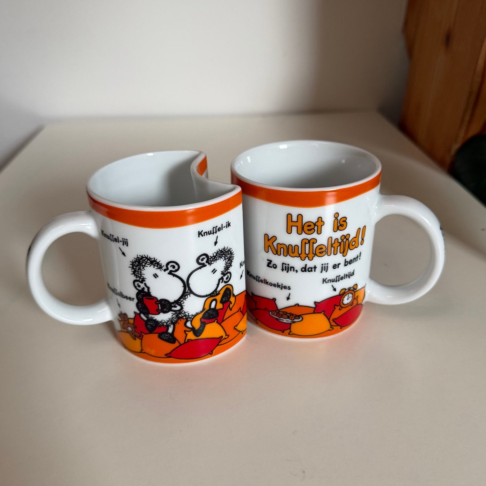 Knuffel mokken set - Het is Knuffeltijd!, Overige typen, Ophalen of Verzenden, Zo goed als nieuw, Steen/keramiek