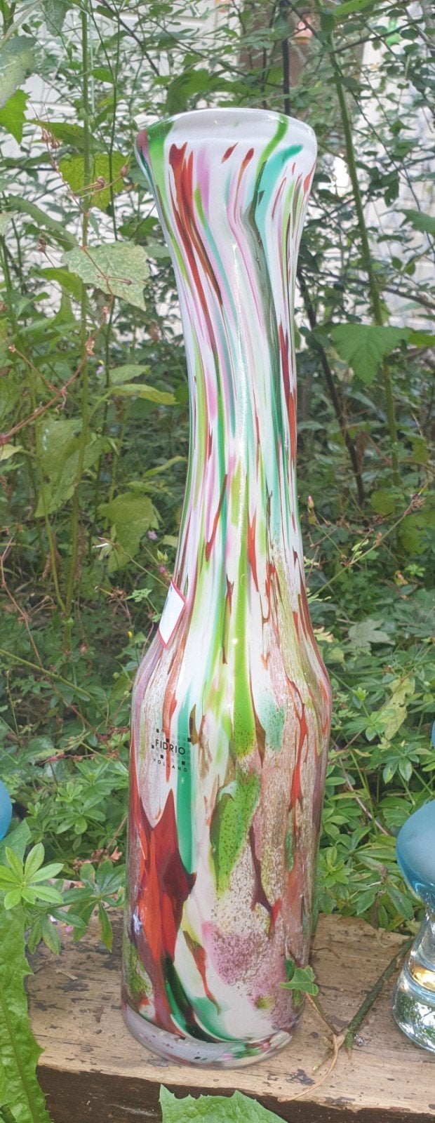 Kleurrijke glazen vaas, Fidrio Holland H40 Mixed Colours, Ophalen of Verzenden