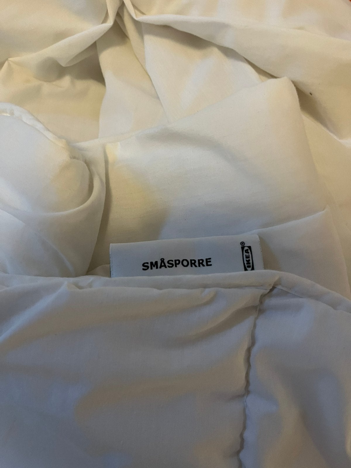 Smasporre Duvet Ikea, Wit, Dekbedovertrek, Ophalen of Verzenden, Zo goed als nieuw