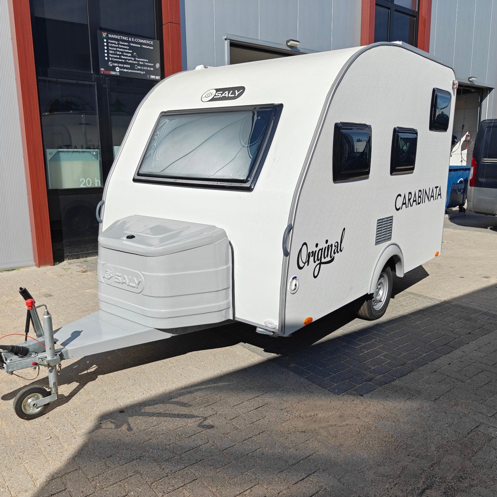Nieuwe Caravan - Licht/modern - Zonnepaneel - Stapelbed, Overige merken, Dwars-stapelbed, Bedrijf, Treinzit