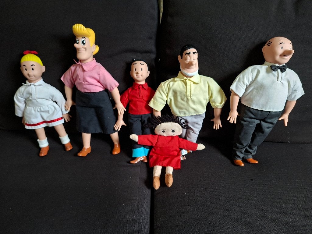 Suske en Wiske poppen set - Vintage stripfiguren, Verzamelen, Poppen, Ophalen, Zo goed als nieuw, Pop