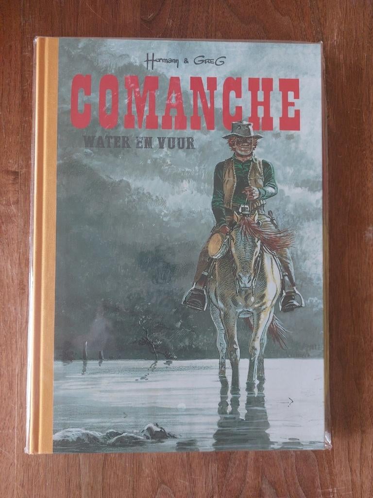Comanche - water en vuur luxe linnen Hermann, Boeken, Stripboeken, Eén stripboek, Ophalen of Verzenden, Zo goed als nieuw, Hermann