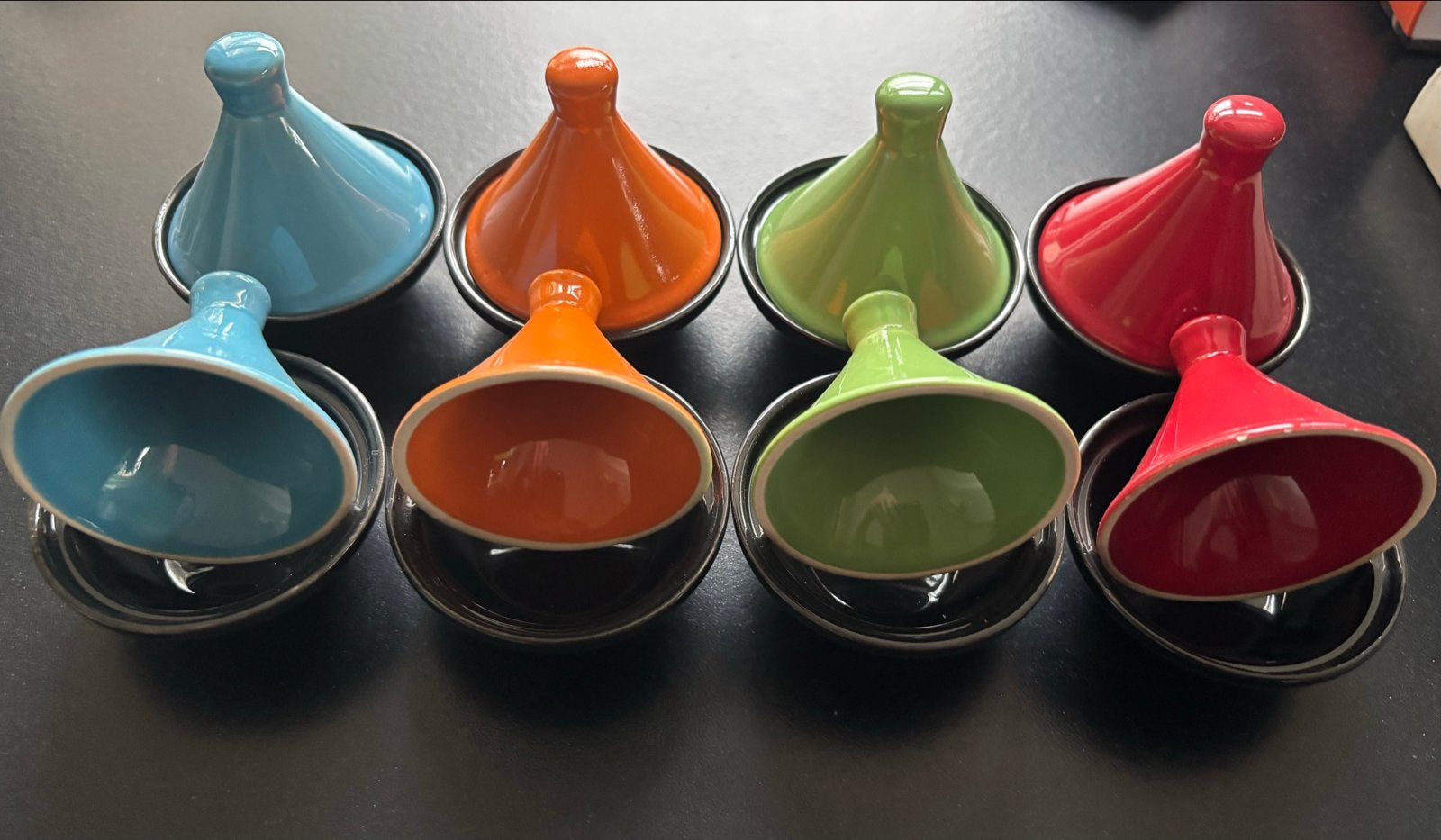 8 mini tajines - diverse kleuren, Ophalen, Keramiek, Modern, Schaal of Schalen