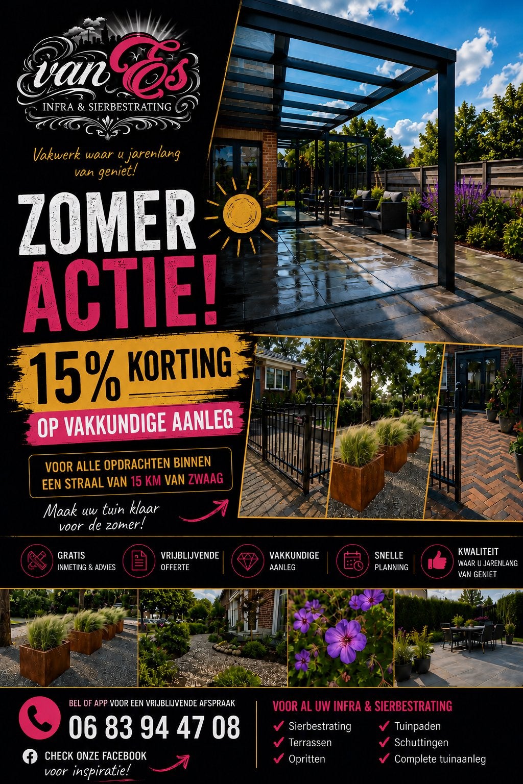 Tuinaanleg en Sierbestrating - Van Es Infra & Sierbestrating, Tuin en Terras, Ophalen of Verzenden, Nieuw