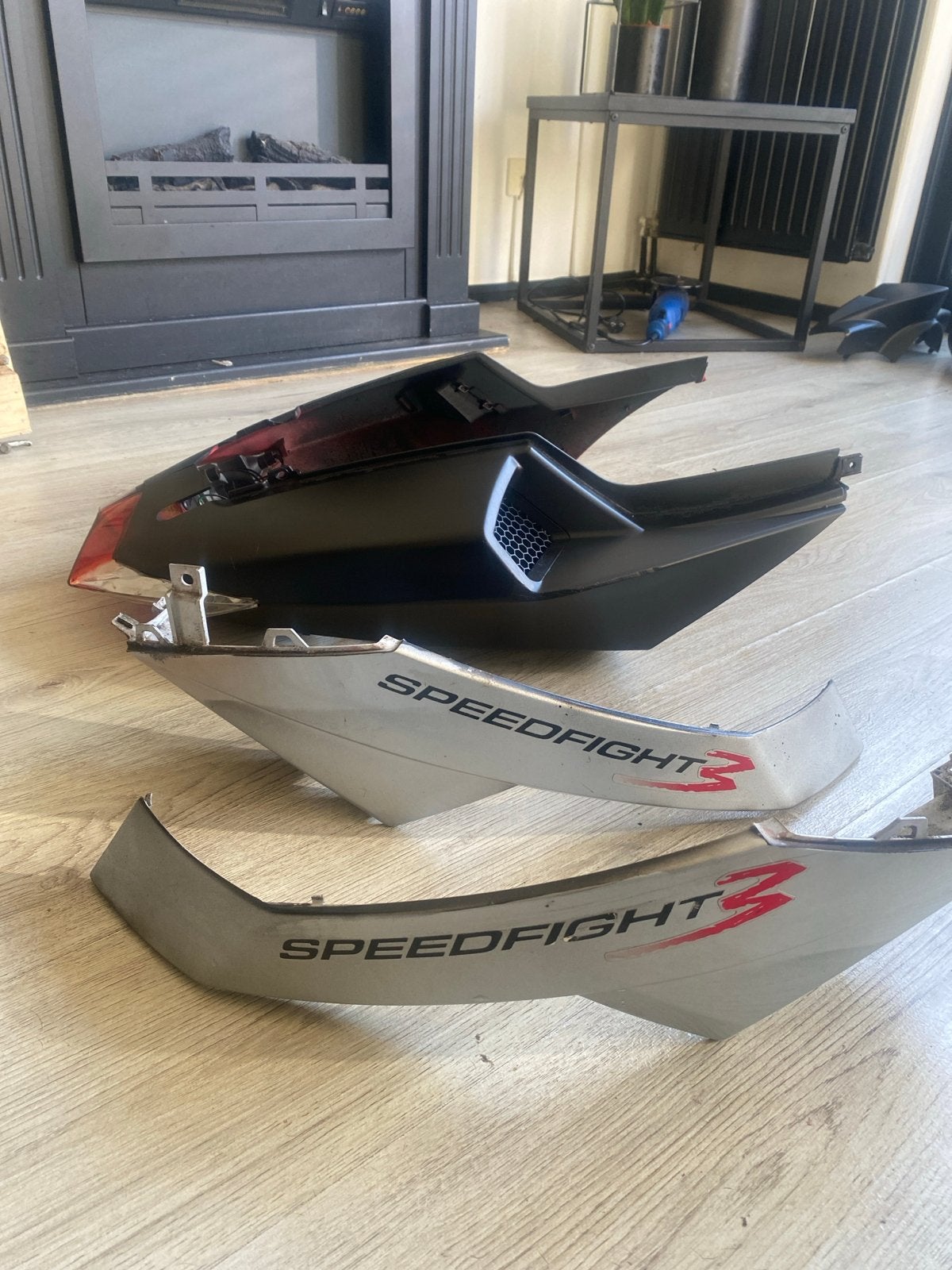 Peugeot Speedfight 3 matzwarte achterkappen, Ophalen of Verzenden, Gebruikt, Kap, Peugeot