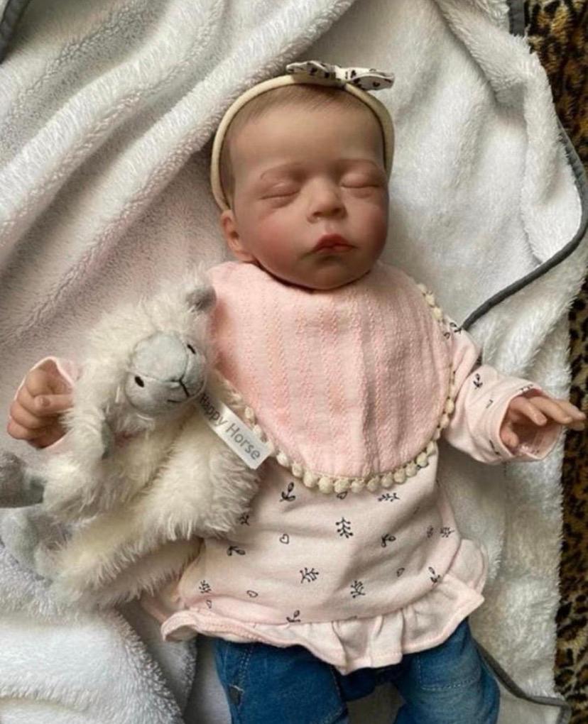 Reborn meisje, slapend.. levens echt 🎀, Verzamelen, Poppen, Verzenden, Zo goed als nieuw, Pop, Levensecht of Reborn