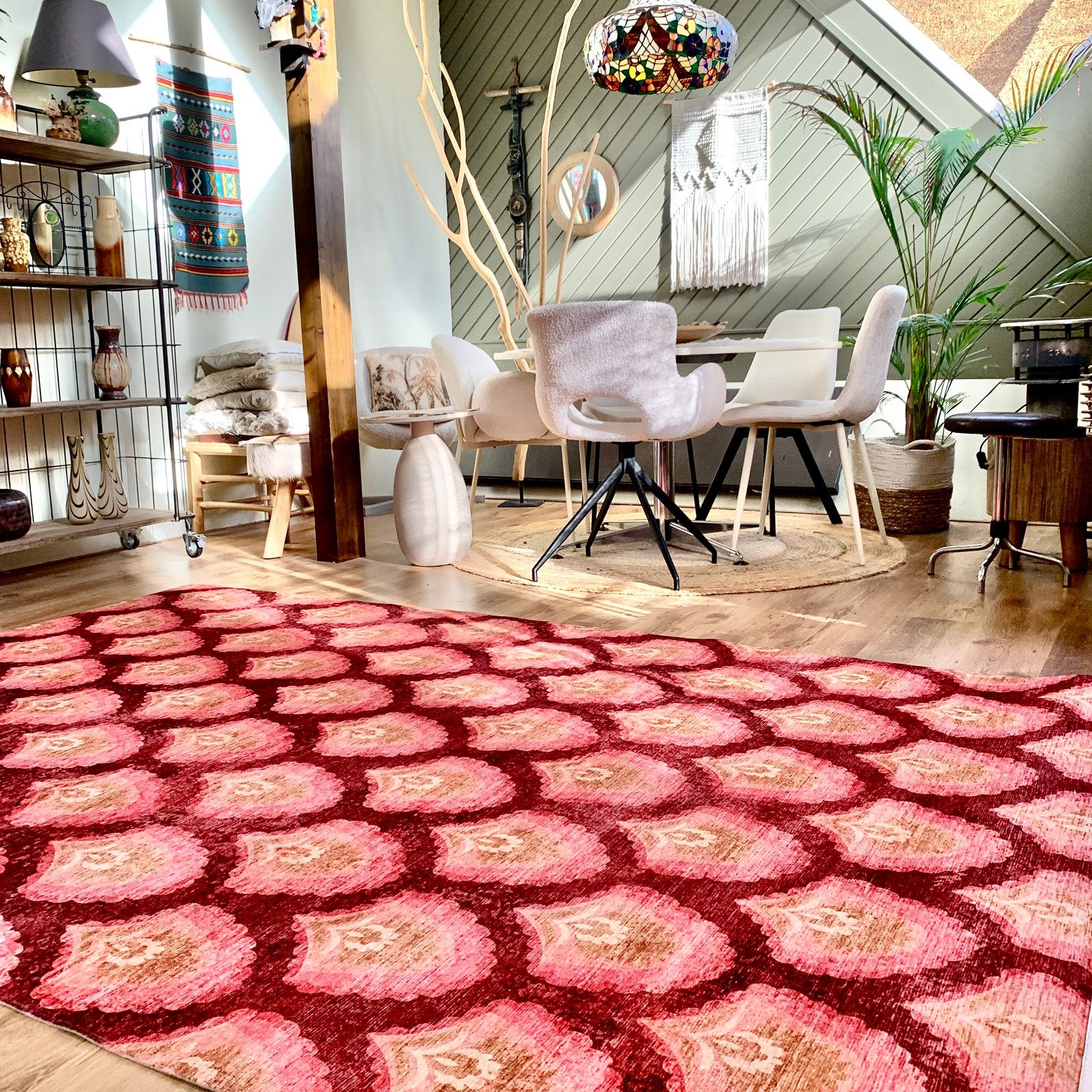 Chic bordeaux - luxe xl vloerkleed - fotostudio, Ophalen, 150 tot 200 cm, 200 cm of meer, Zo goed als nieuw