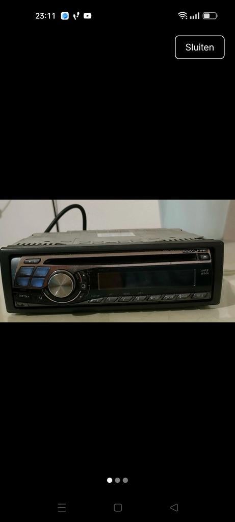 Alpine autoradio, Auto diversen, Autoradio's, Ophalen of Verzenden