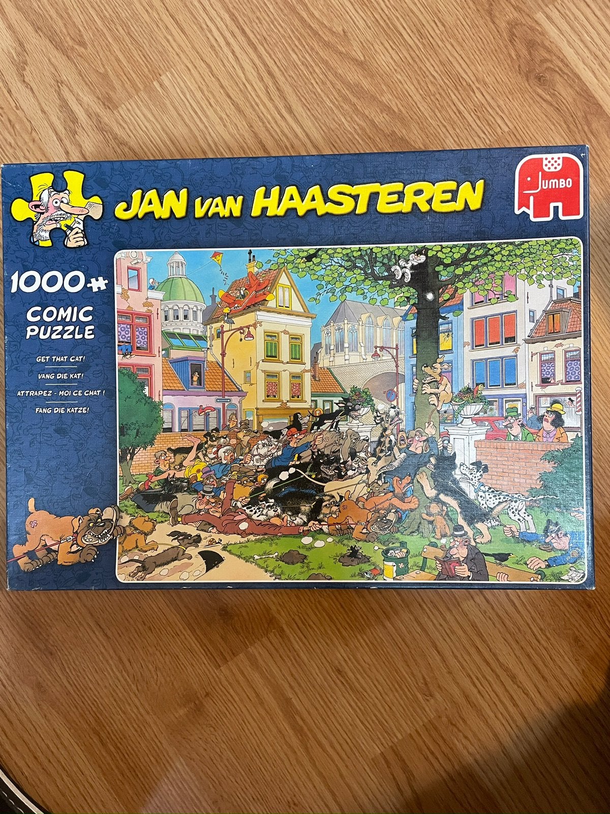 Jan van Haasteren “Vang Die Kat” 1000 stukjes, Ophalen of Verzenden, 500 t/m 1500 stukjes, Zo goed als nieuw