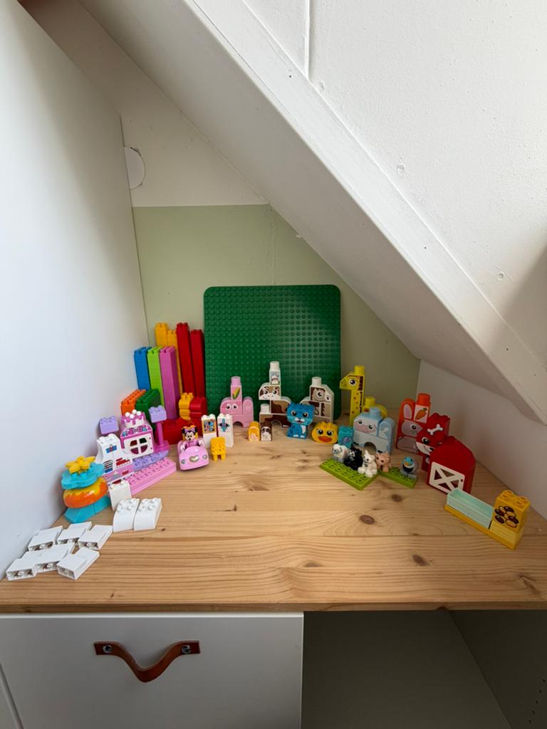Duplo grondplaat en blokken, Kinderen en Baby's, Speelgoed | Bouwstenen, Ophalen of Verzenden, Gebruikt