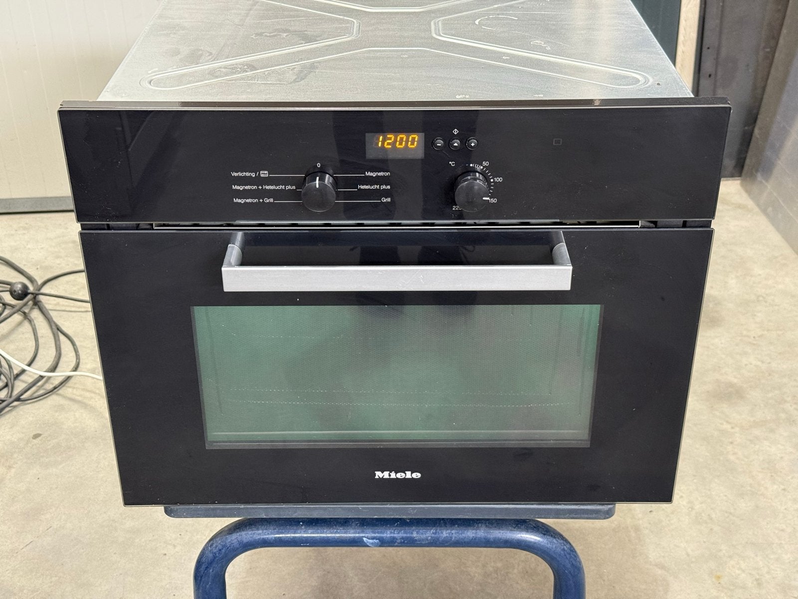 Miele H4022BM Inbouw Combi-oven met Magnetronfunctie, 45 tot 50 cm, Gebruikt, Bella, Hete lucht