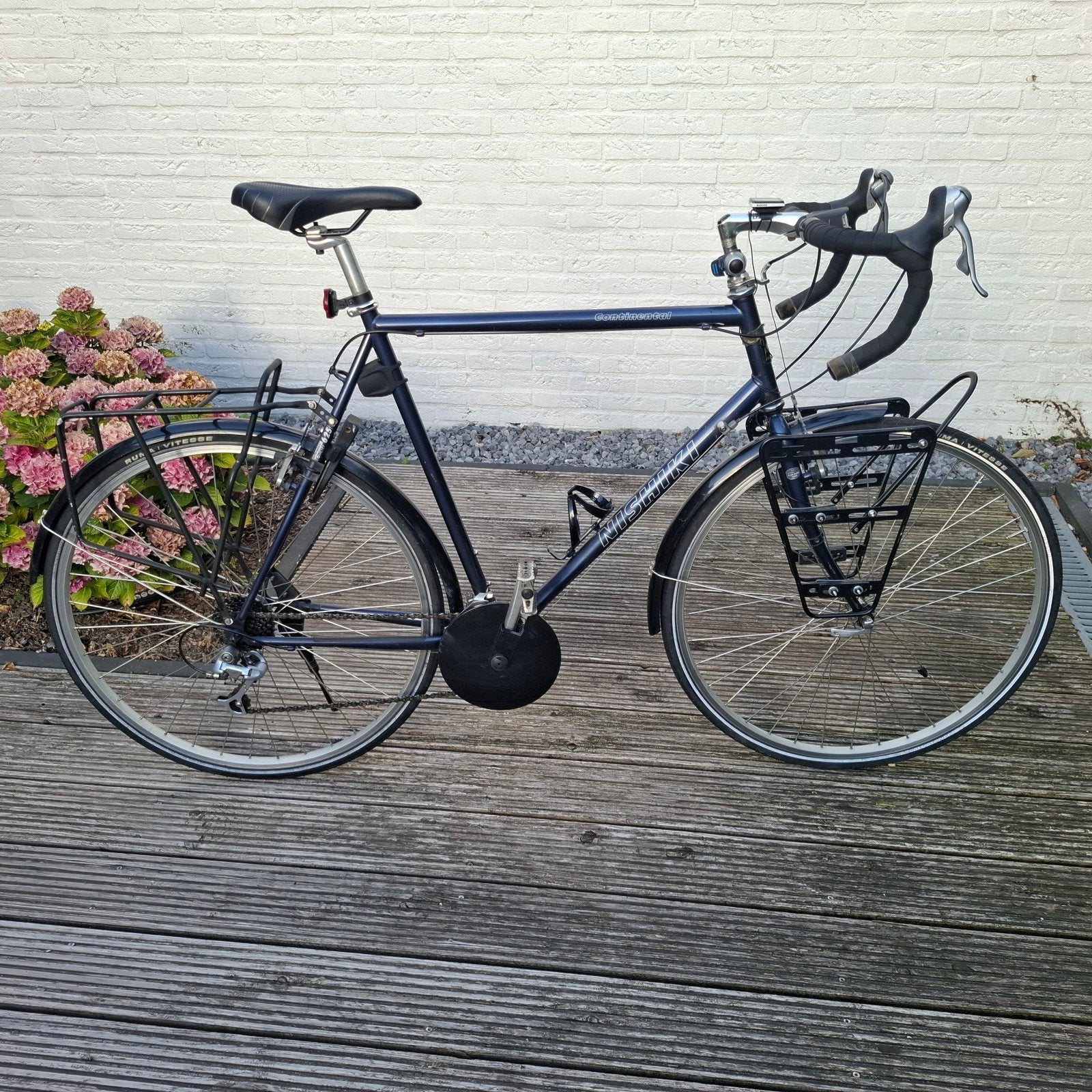 touringfiets nishiki continental, in goede staat, 28 inch, Gebruikt, Velgrem, 61 tot 65 cm