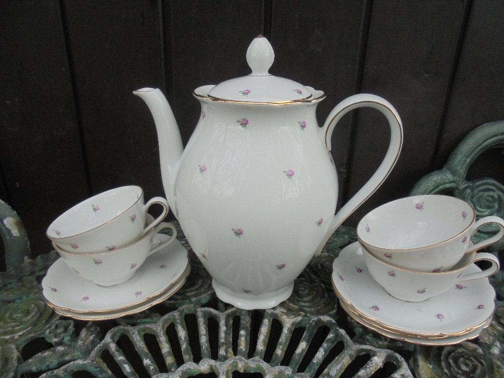 Koffiepot Seltmann Weiden NORA met mini zacht roze roosjes, Ophalen of Verzenden