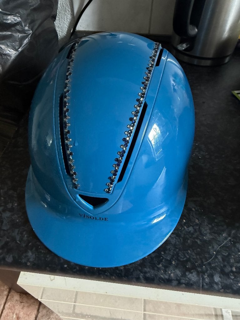 Visolde cap met 3 schalen, Dieren en Toebehoren, Paardrijkleding, Kinderen, Overige merken, Zo goed als nieuw, Rijhelm/cap