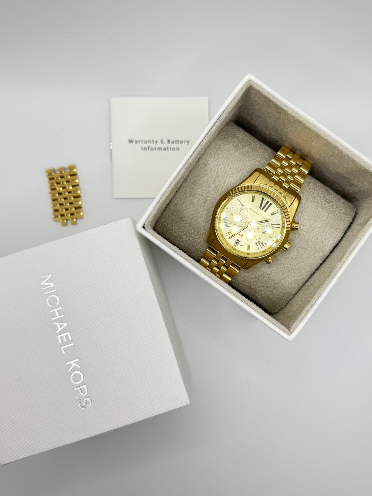 Michael Kors Lexington MK7378 - Zo goed als nieuw, Sieraden, Tassen en Uiterlijk, Horloges | Dames, Overige merken, Staal, Polshorloge