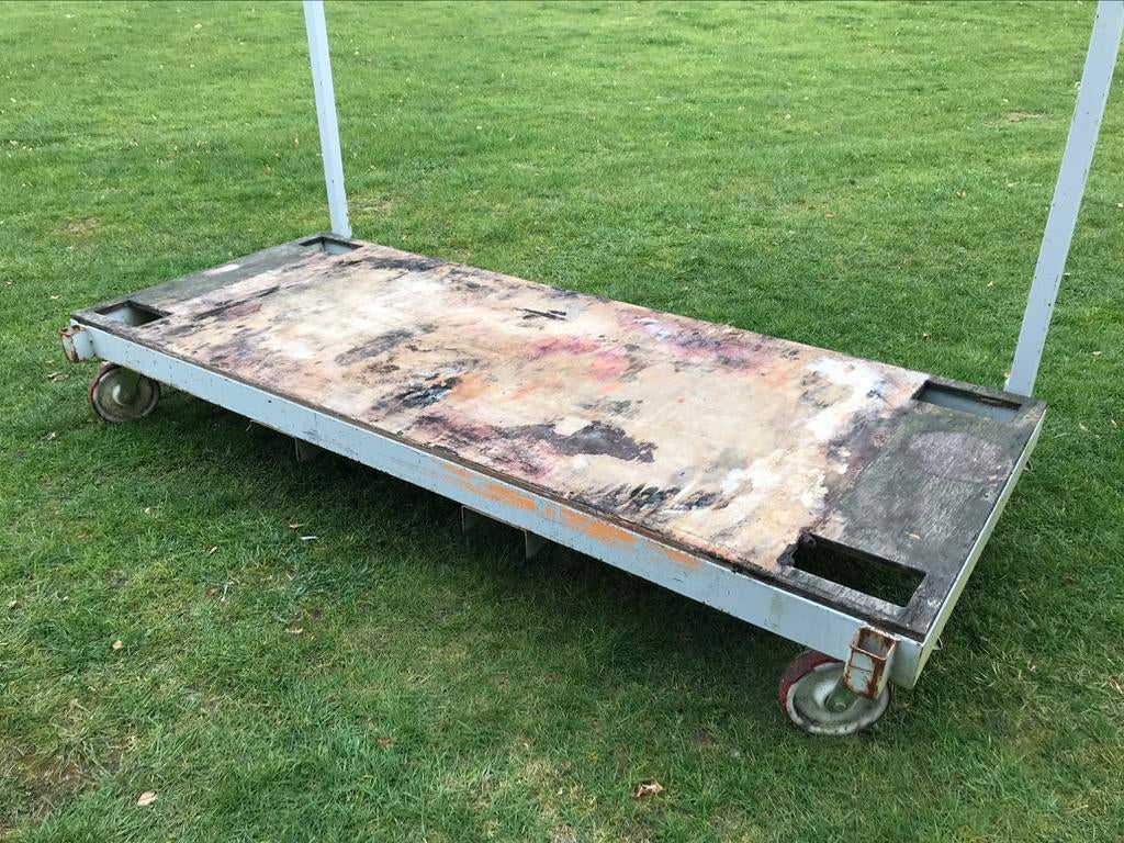 Grote materiaalkar / platformwagen met uitneembare rongen., 100 liter of meer, Ophalen, Gebruikt, Overige typen