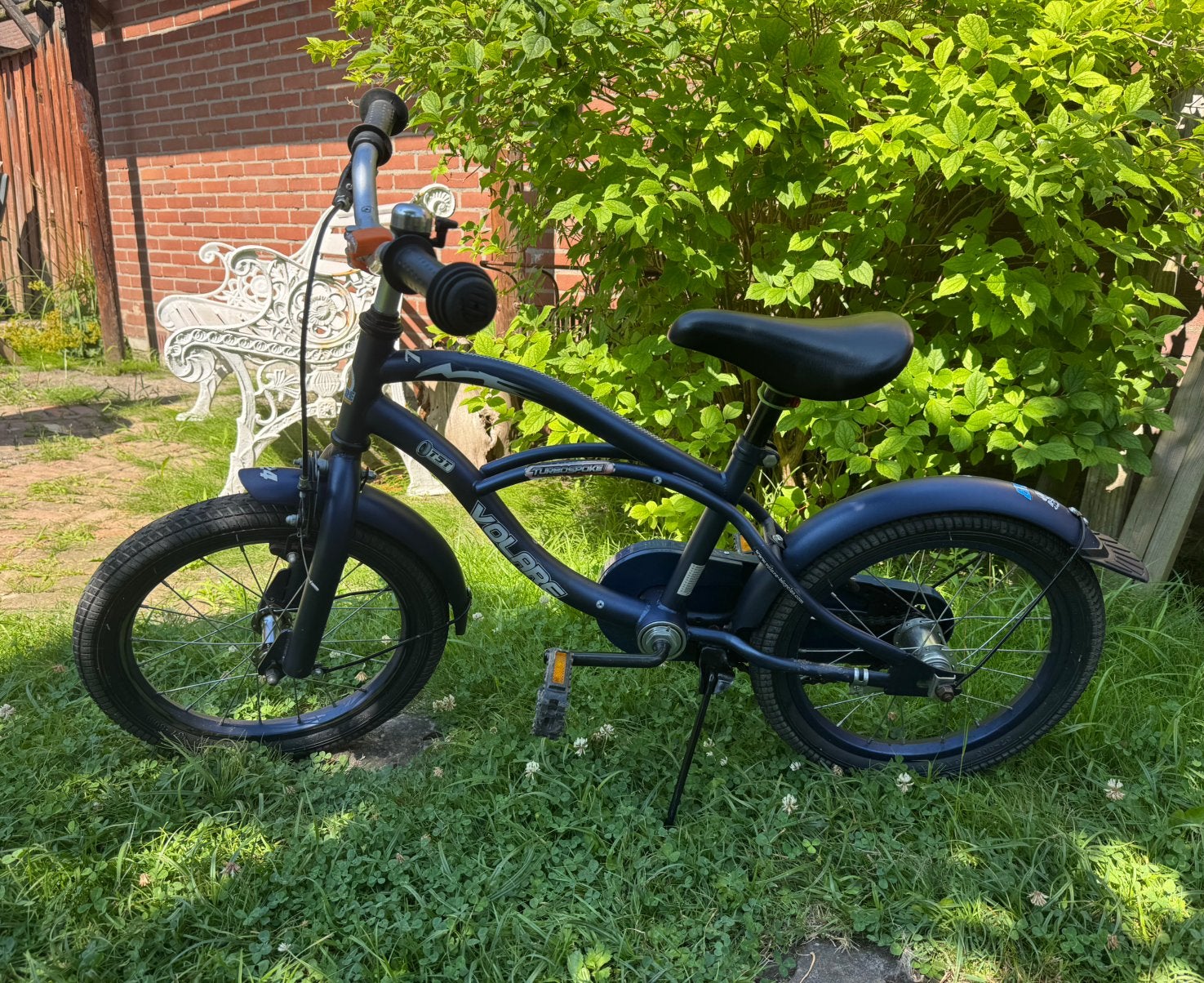Cruiser jongensfietsje 16 inch, Ophalen, Terugtraprem, Zijwieltjes, Gebruikt