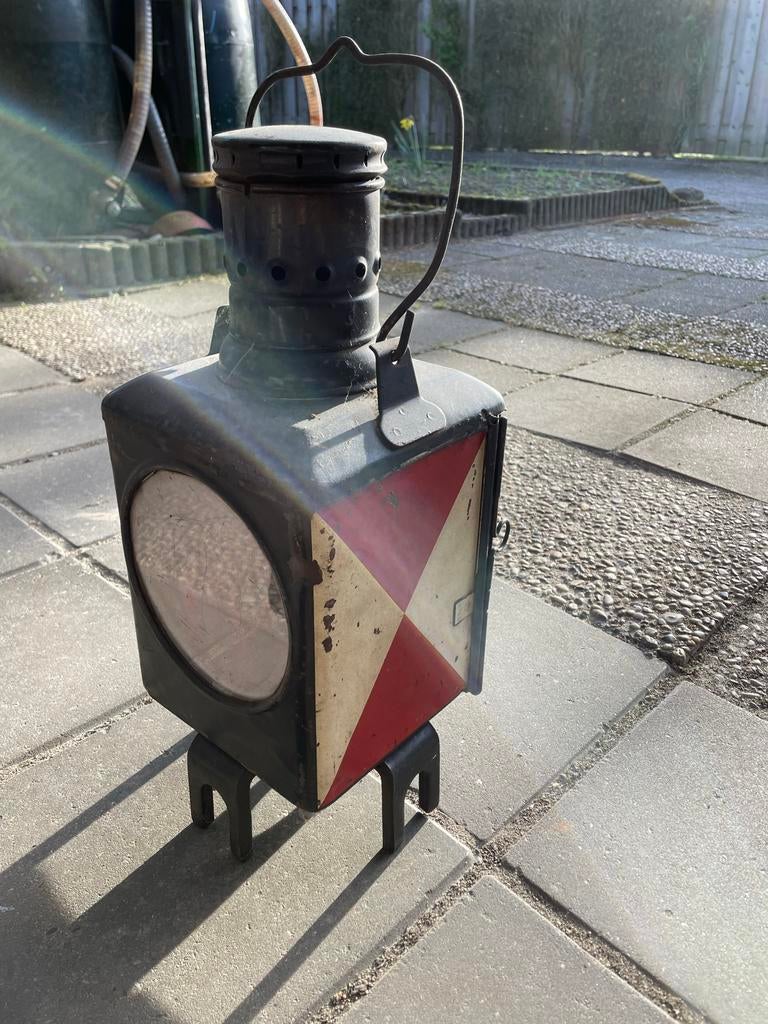 Antieke Spoorweglantaarn - Vintage Treinlamp, Ophalen