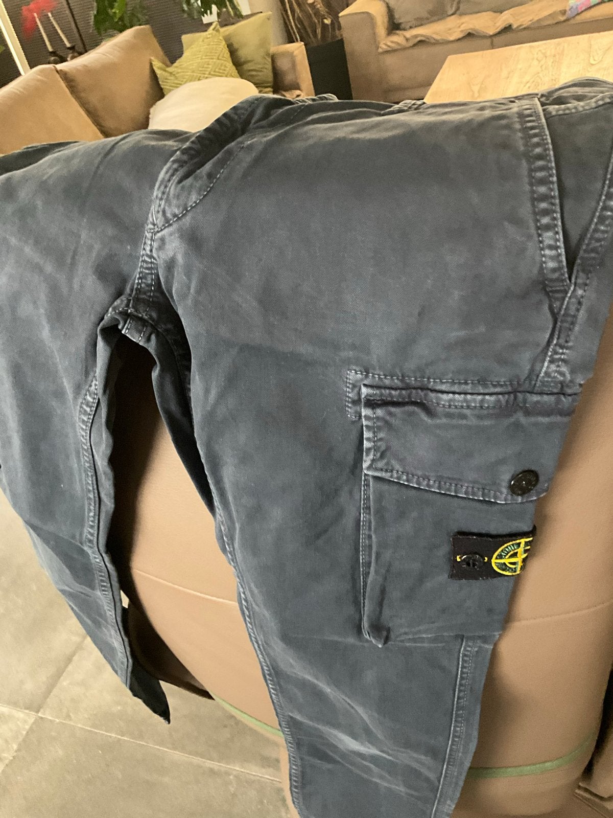 Stone Island Junior Cargo Broek - Maat 156 (12 jaar), Ophalen of Verzenden, Gedragen, Overige maten, Grijs