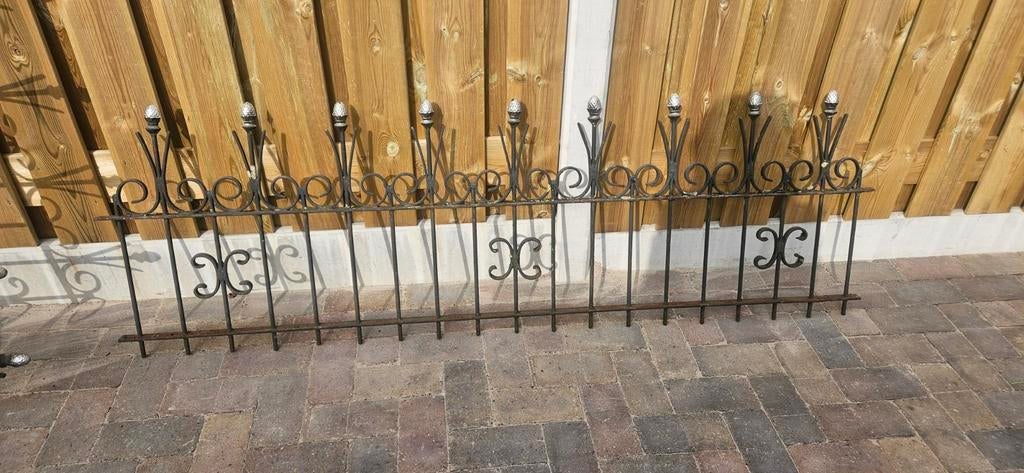 IJzeren Tuinhek 8 Meter Inclusief Poort 90 cm, Met poort, Gebruikt, Ophalen of Verzenden, Tuinhek